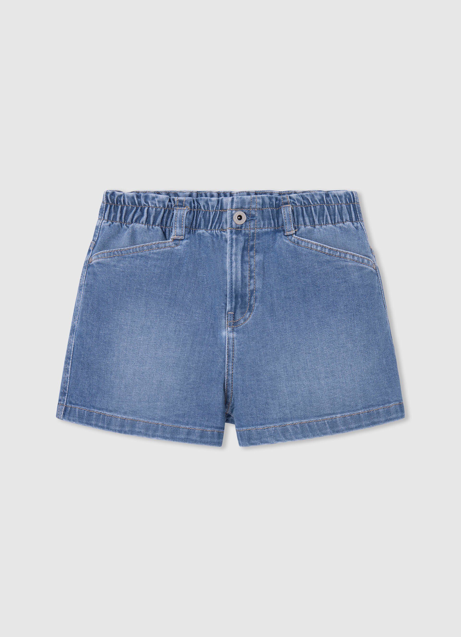 SHORT DENIM FIT CULOTTE - denim
