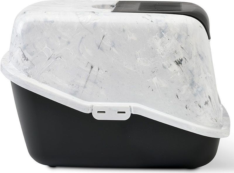 Savic - Nestor Marble - Kattenbak - Grijs - Met Deksel