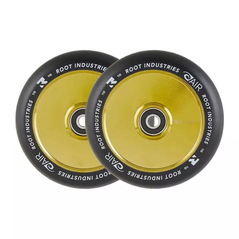 Root Air Noir Roues Trottinette Pack de 2 Gold Rush 110mm