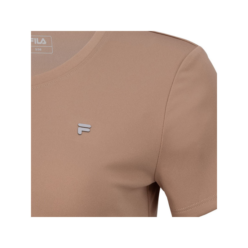 Tee-shirt femme Fila Leonie beige ou fuchsia