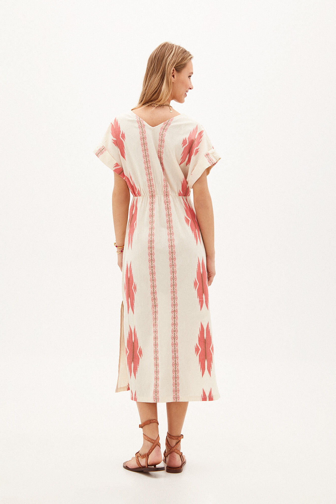 Lidia. Vestido midi jacquard - Vários
