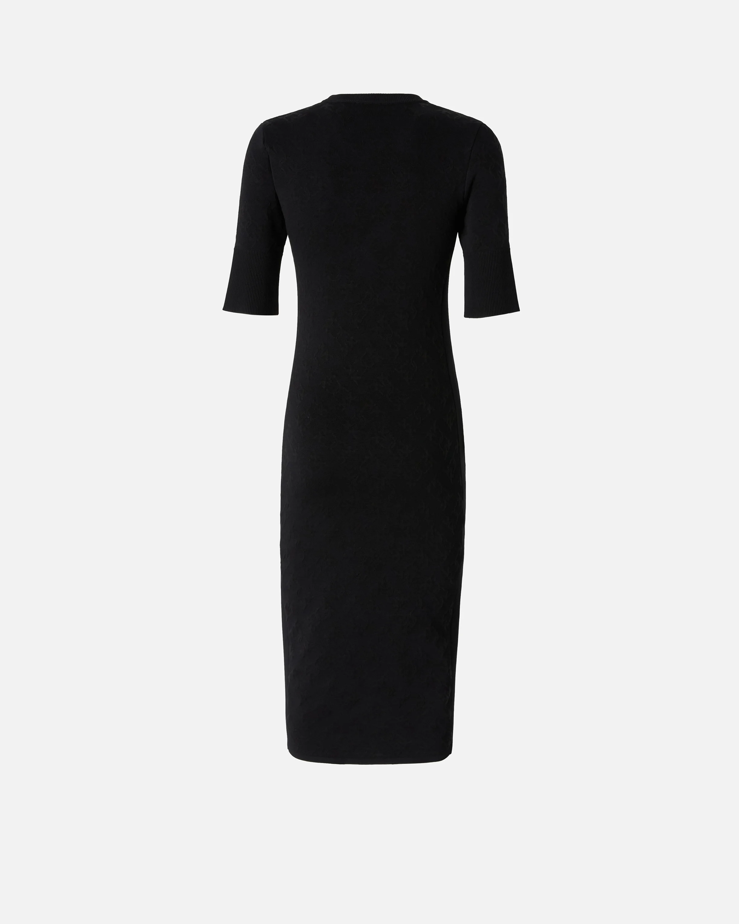Robe midi ajustée | Noir