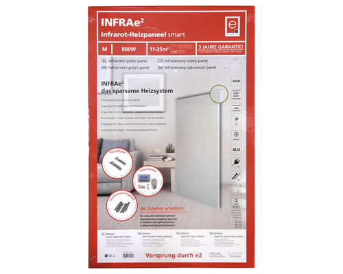 Infrarood verwarmingspaneel E2 INFRAe² Smart M 59,5x100,5 cm 800 watt
