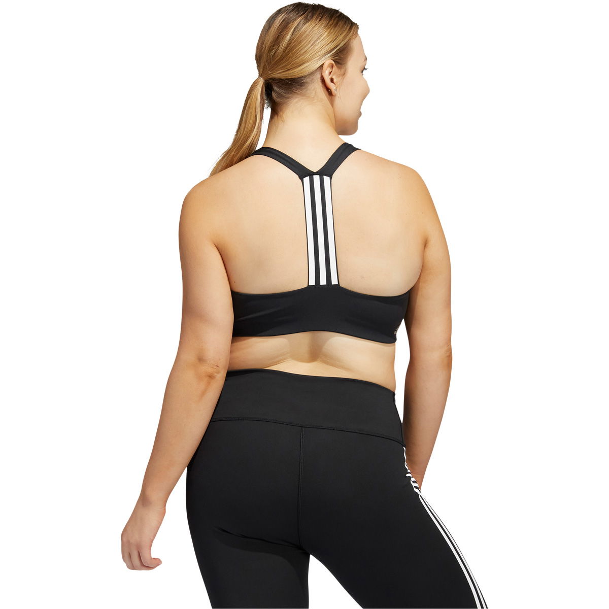 adidas Plus 3-Stripes Medium Support Sports BH Dame