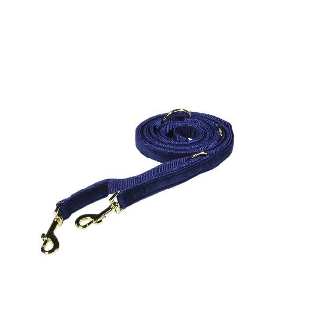 Hondenriem Kentucky Velvet 200cm Small Donkerblauw
