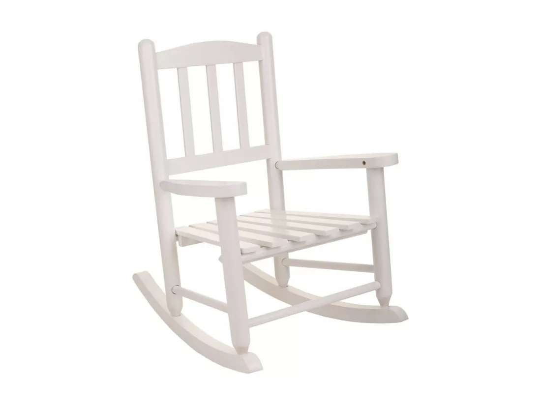 Chaise à bascule enfant en bois couleur miel 38x47x49.5h
