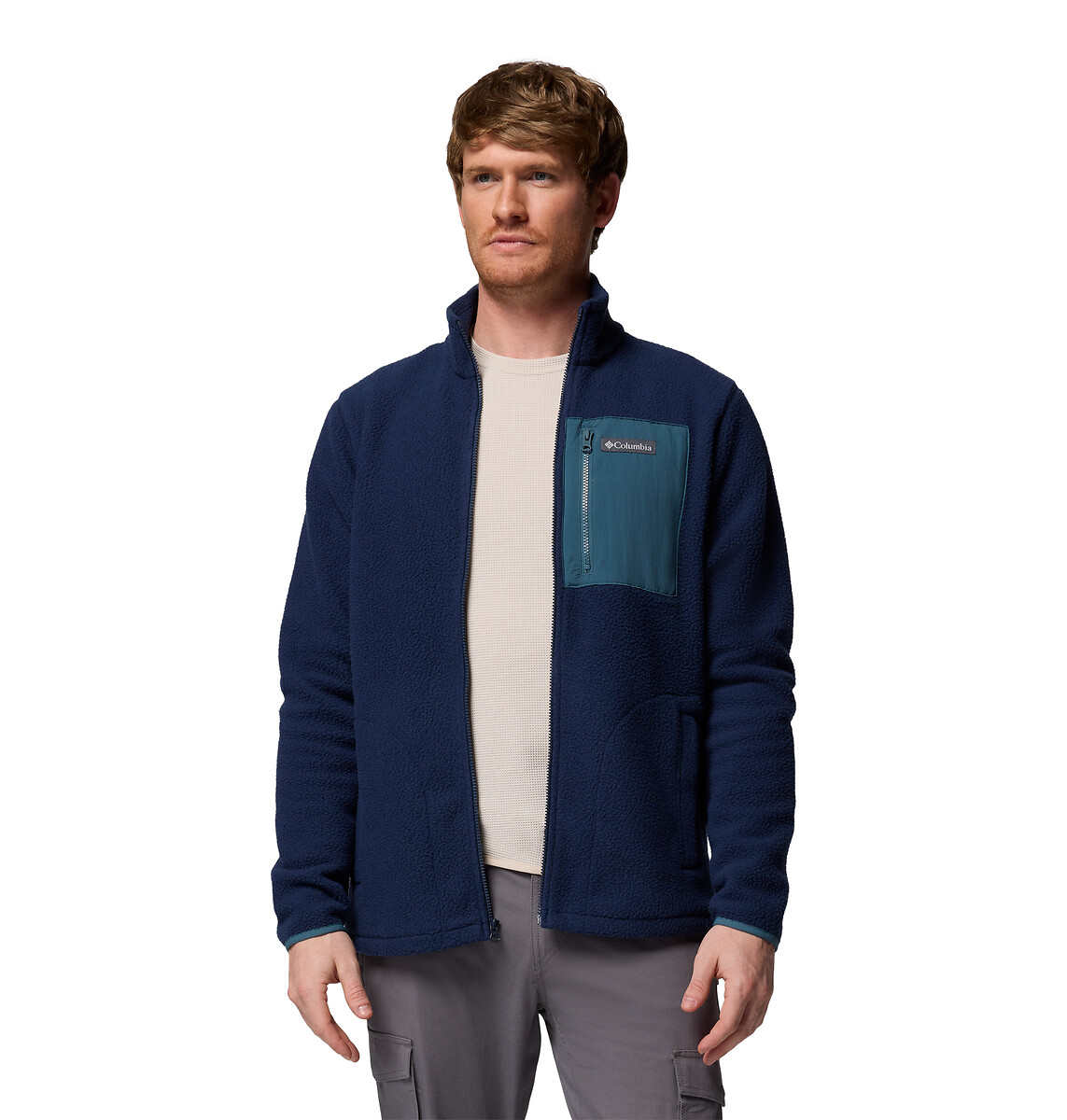 COLUMBIA<br>Jaqueta de lã com gola alta e zíper Jasper