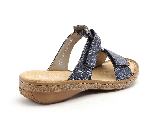 Rieker mules et sabots plats femme 628p9 bleu