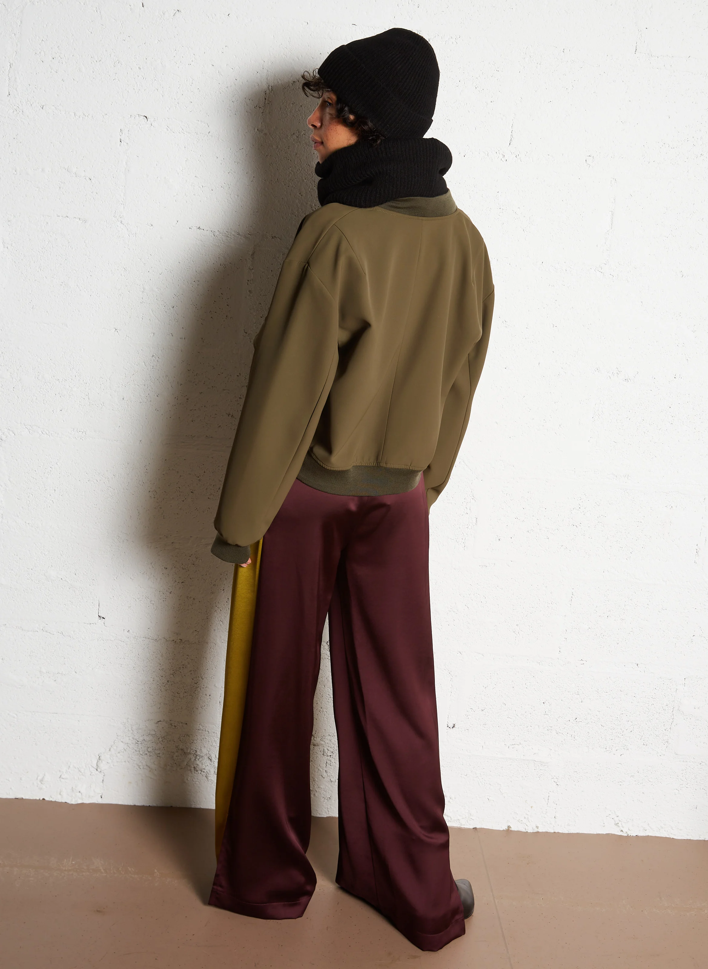 Veste col teddy| Kaki