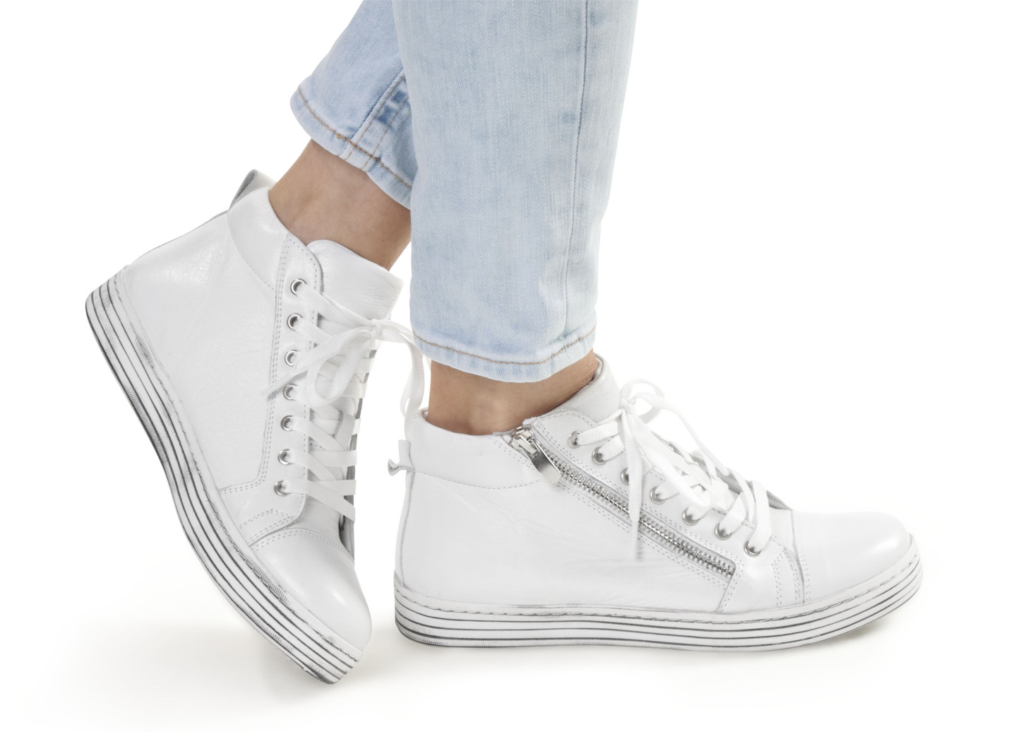 Gemini Schnür-Stiefelette mit praktischem Seitenreißverschluss