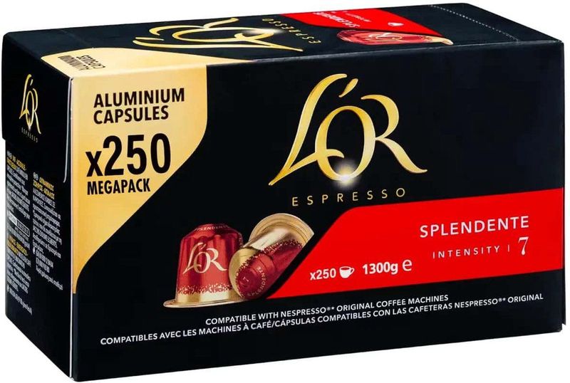 L’Or - Espresso Splendente - Koffiecups - 250 capsules - Intensiteit 7/12
