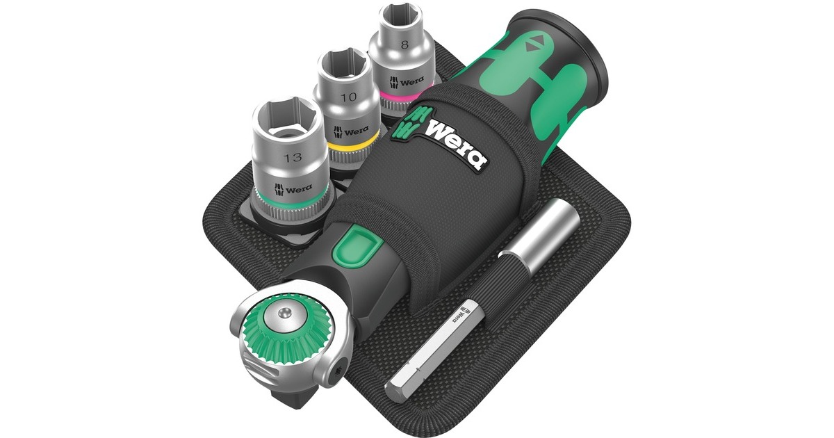Wera8009 Zyklop Pocket Set 2 bitset  (Zwart/groen, 18‑delig)