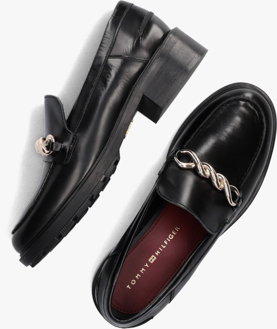 TOMMY HILFIGER zwarte tommy hilfiger loafers tommy twist mocassin
