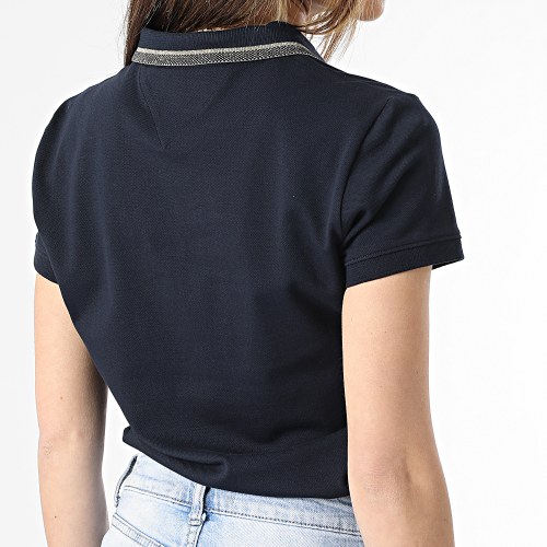 Polo Manches Courtes Slim Femme Gold 7825 Bleu Marine