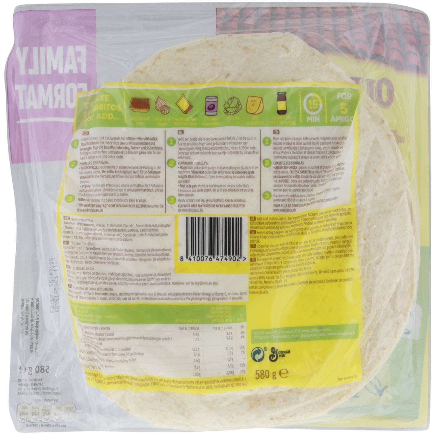 Old el Paso Family Wrap Tortillas