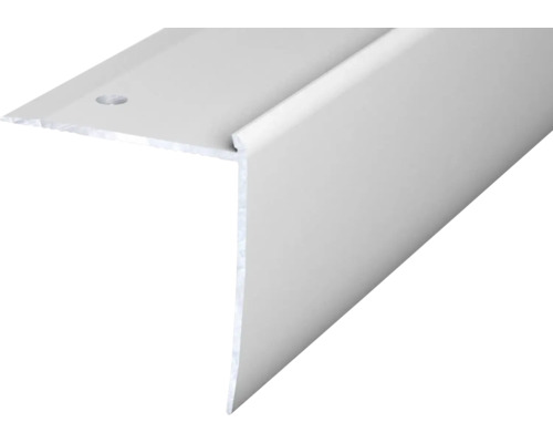 Aluminium traprandprofiel, zilver, 45 mm x 2,5 m