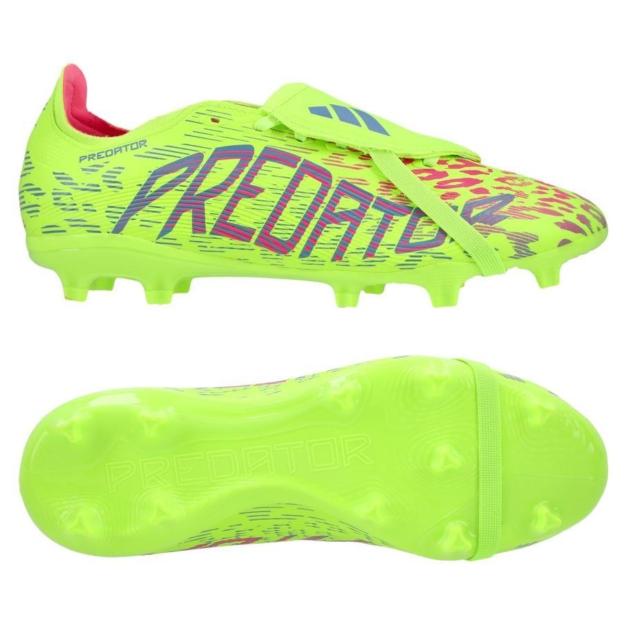 adidas Predator League Fold-over Tongue FG/AG Mystic Victory - Lucid Lemon/Lucid Pink/Blue Fusion