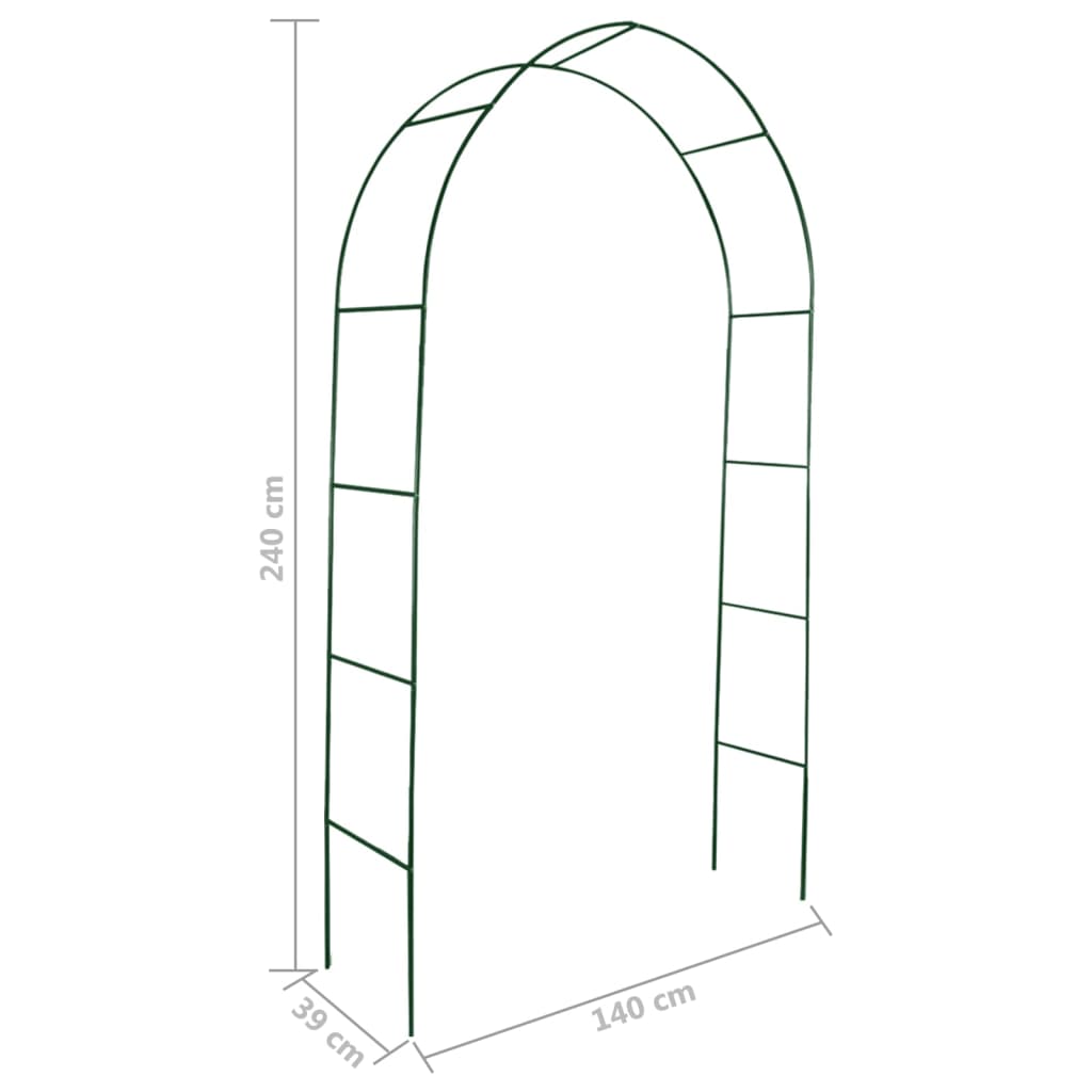 Arcos de jardim vidaXL, pacote com 2 unidades, para plantas trepadeiras.
