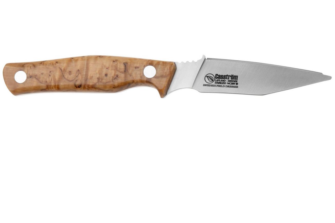 Casström Swedish Field Dresser 13518 Stabilised Curly Birch, jachtmes