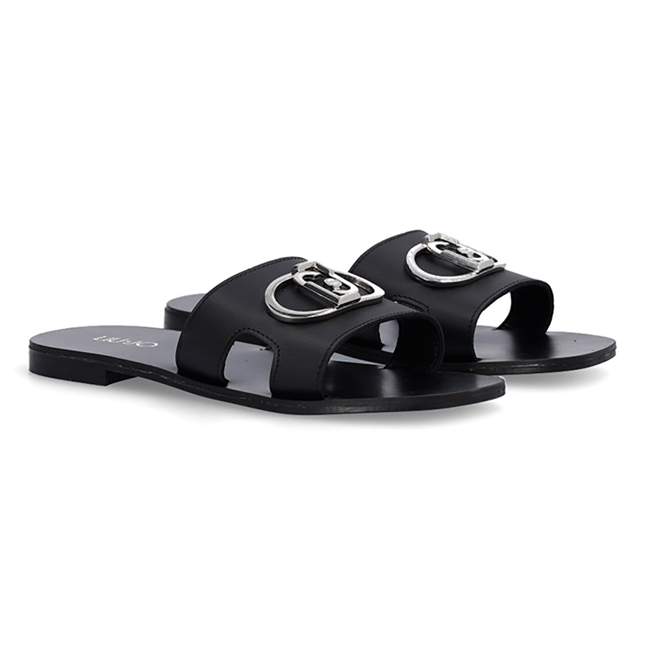 Liu-Jo Mules en Cuir Elia noires