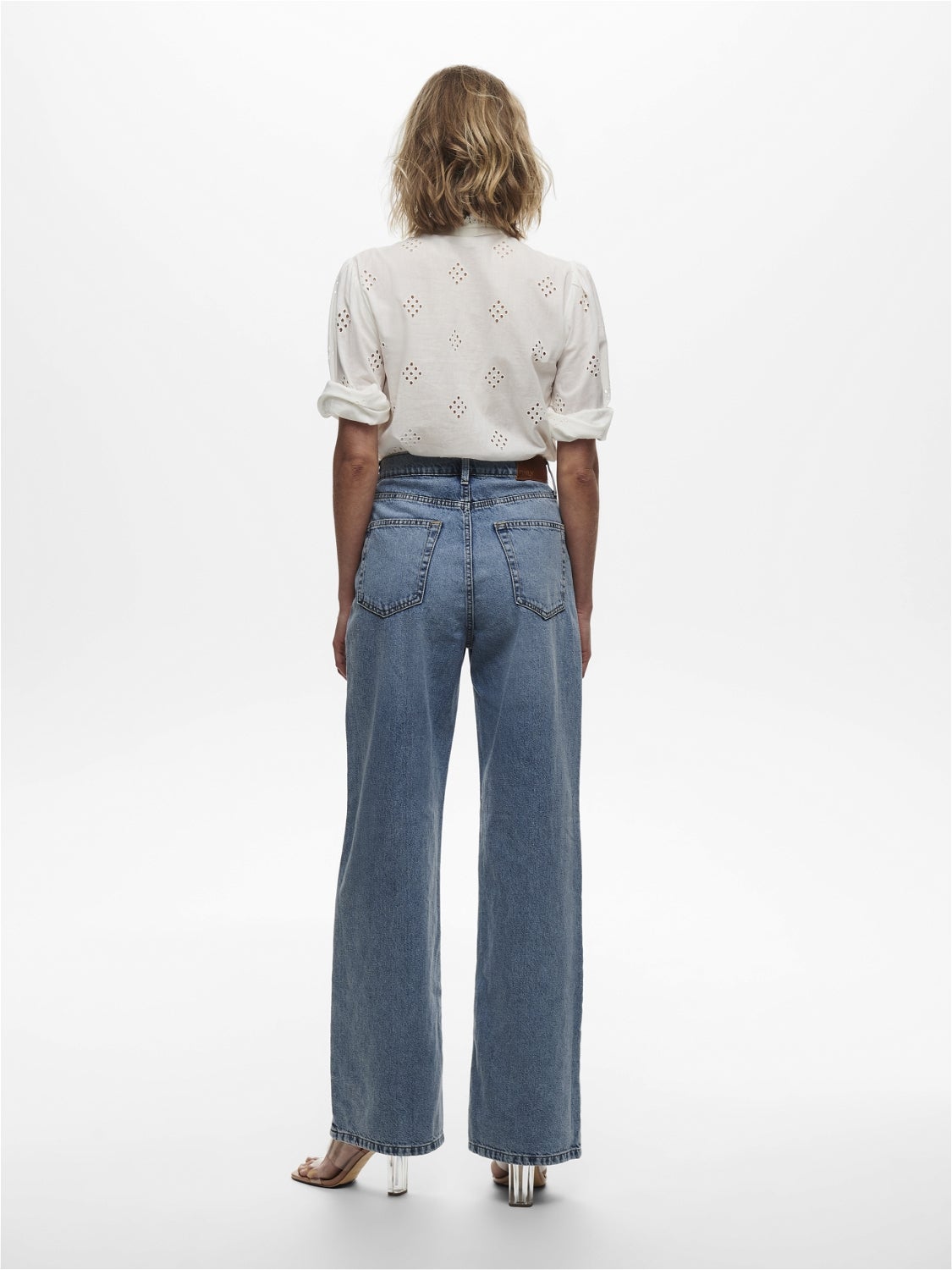 ONLHOPE Hohe Taille Weiter Beinschnitt Jeans Light Blue Denim