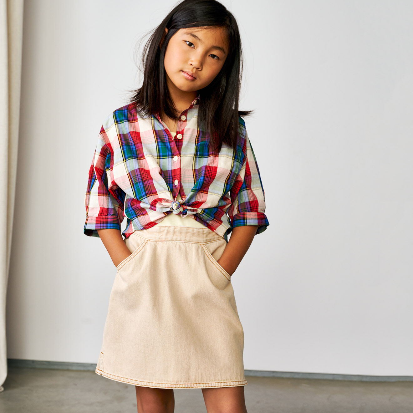 Bellerose Chemise en Coton & Lin Ave à carreaux multicolore