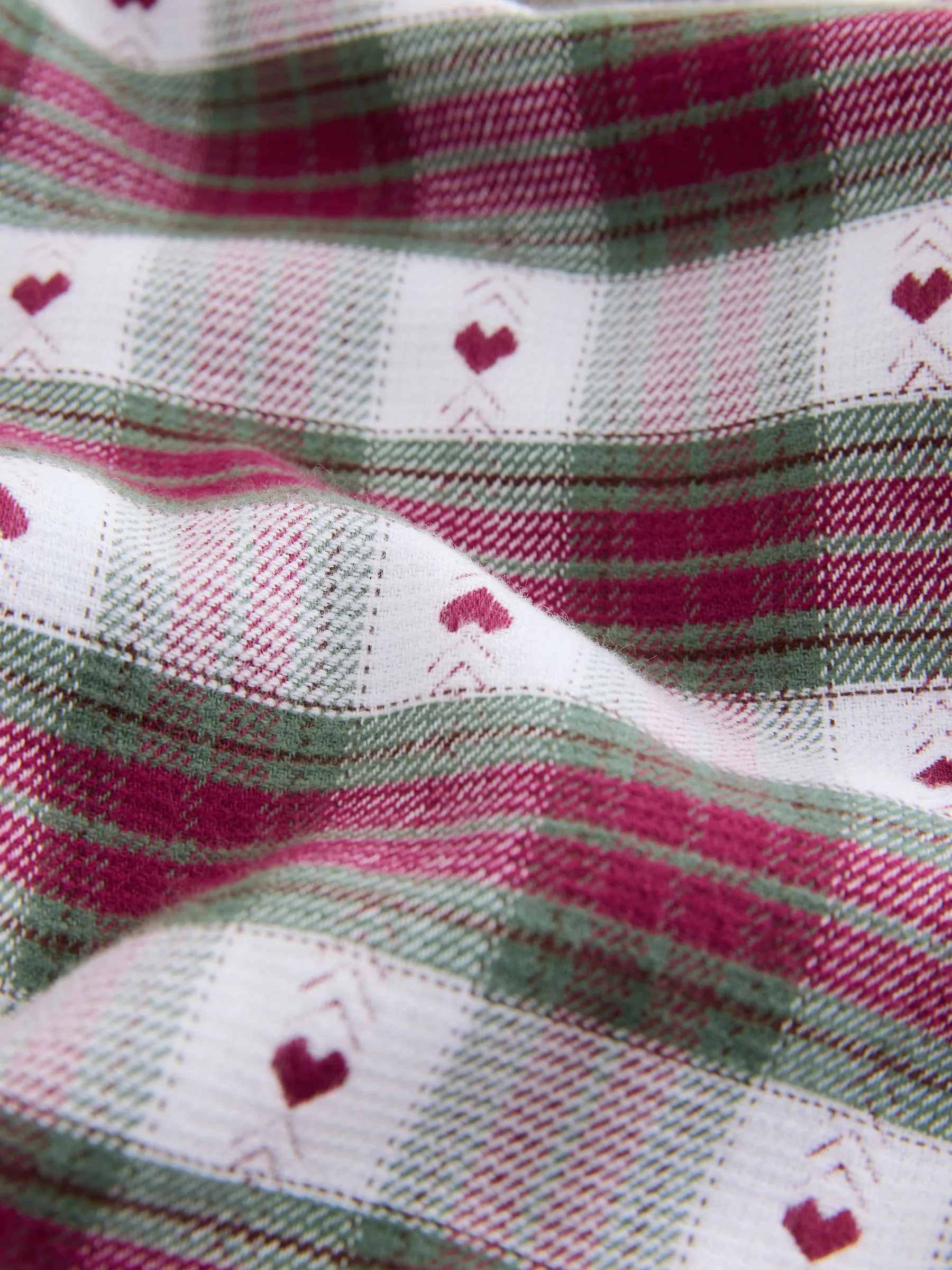 Rood/groene strikruit - Christmas Woven Bottom Pyjamas (2-16yrs)