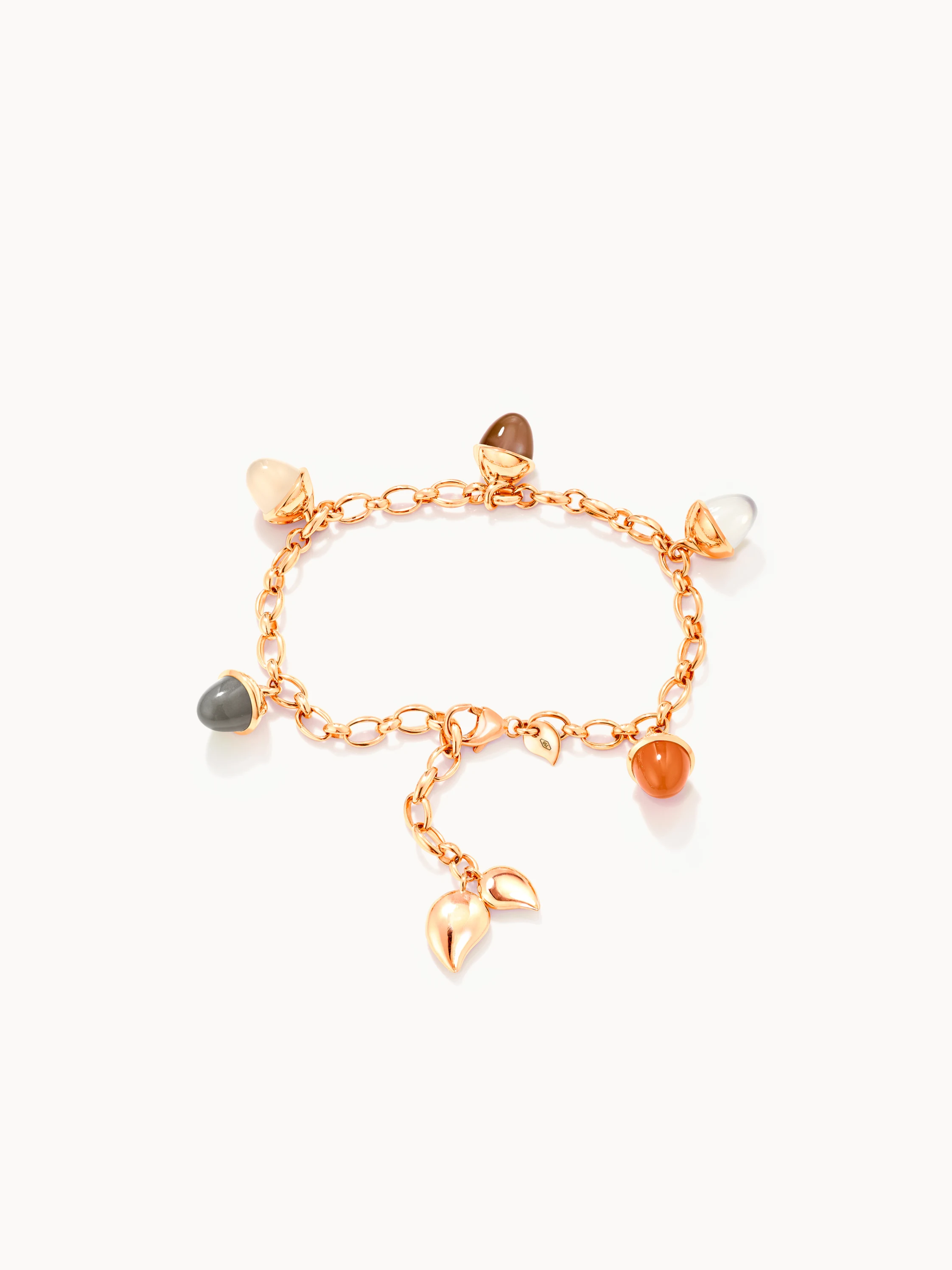 TAMARA COMOLLI Armband BRACELET MIKADO FLAMENCO CHARM 'CASHMERE' aus 18 Karat Roségold und Mondsteinen