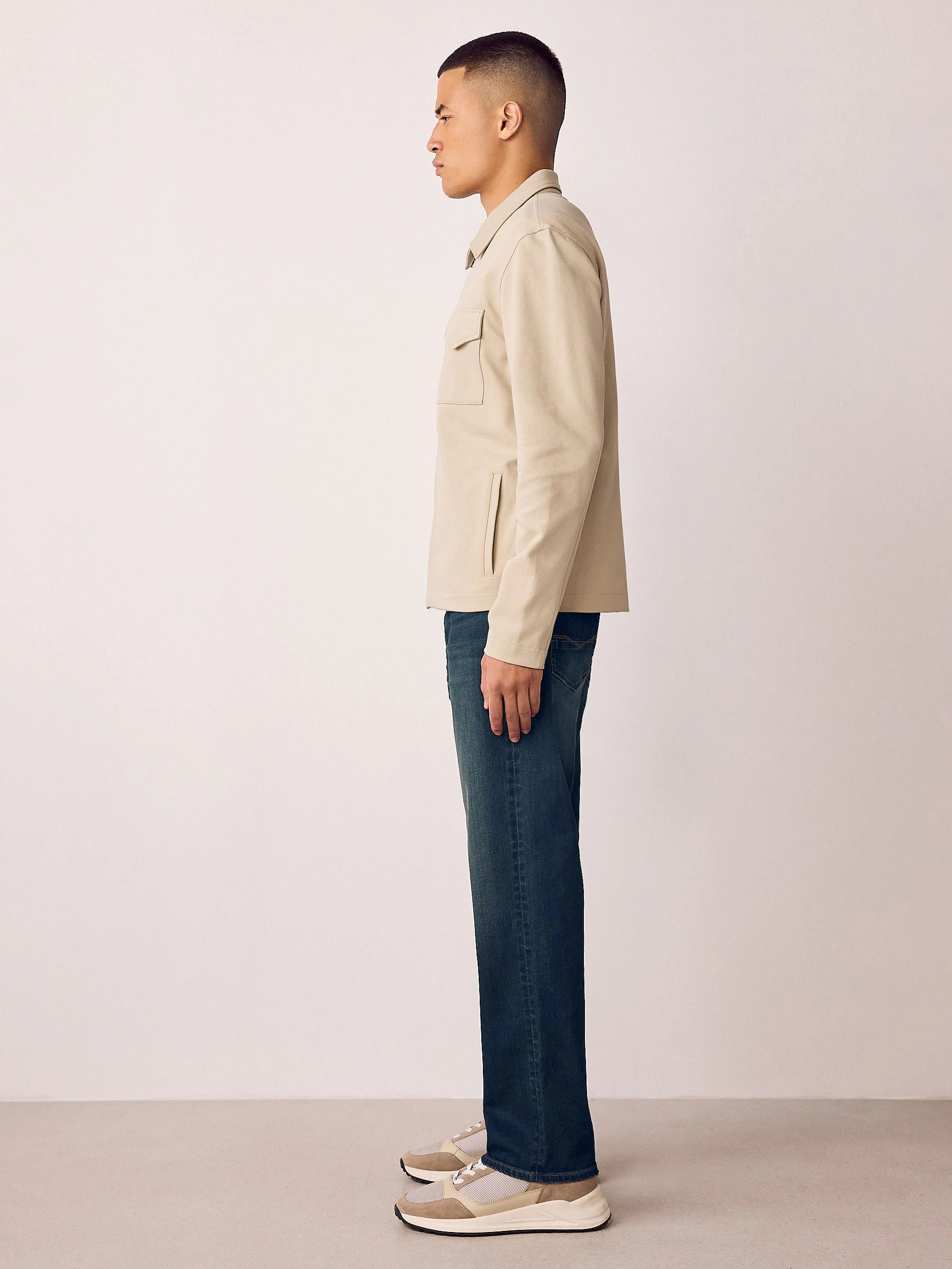 Indigoblauw - Straight fit - Authentieke stretch denim jeans