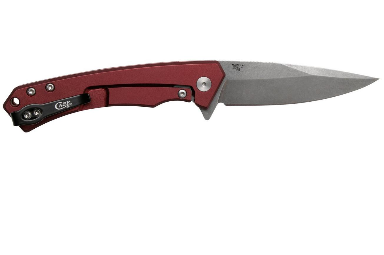 Case The Marilla, Red Anodized Aluminum, S35VN, Black G10 Inlay, 25881 zakmes