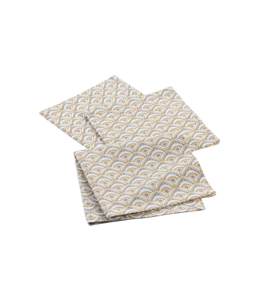 Lot de 3 Serviettes de Table Méridienne 40x40cm Gris