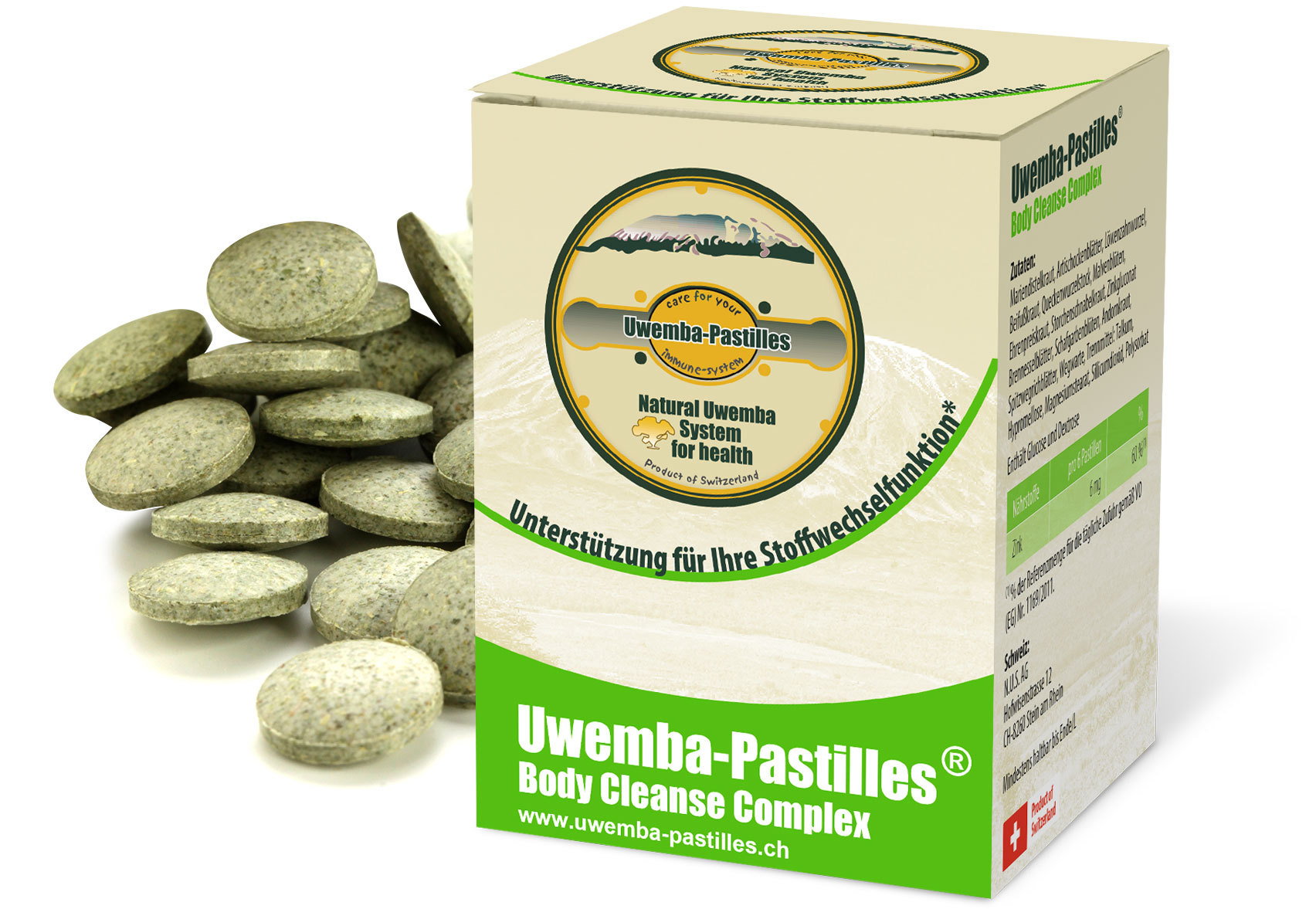 UWEMBA-PASTILLES Body Cleanse Complex<br>250 Stück, Dose, Pastillen