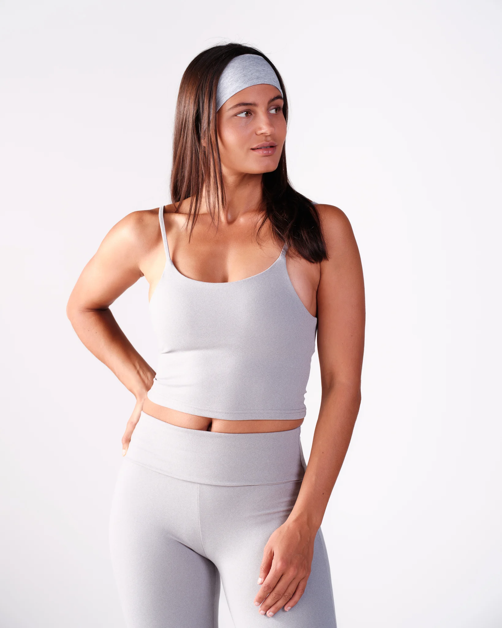 Bumpro Lively Crop Tank Grey Melange