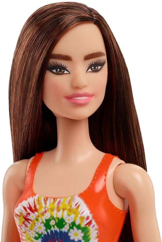 Barbie Kinder Spiel Puppe Strand Püppchen Spielzeug Beach Doll (55325) - Orange