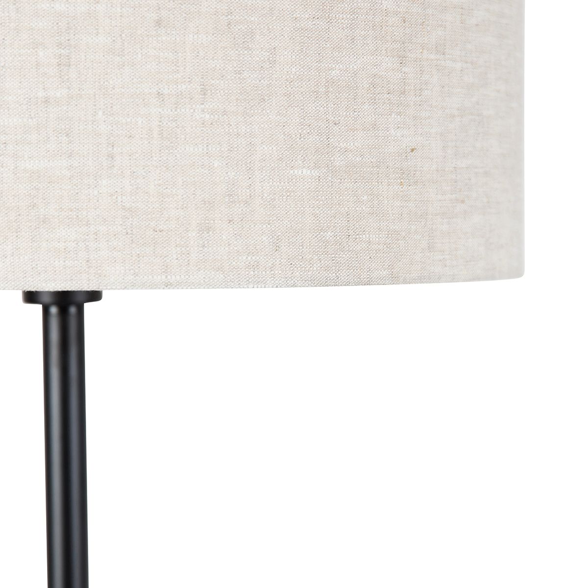 Vloerlamp zwart met kap lichtgrijs 50 cm - Simplo