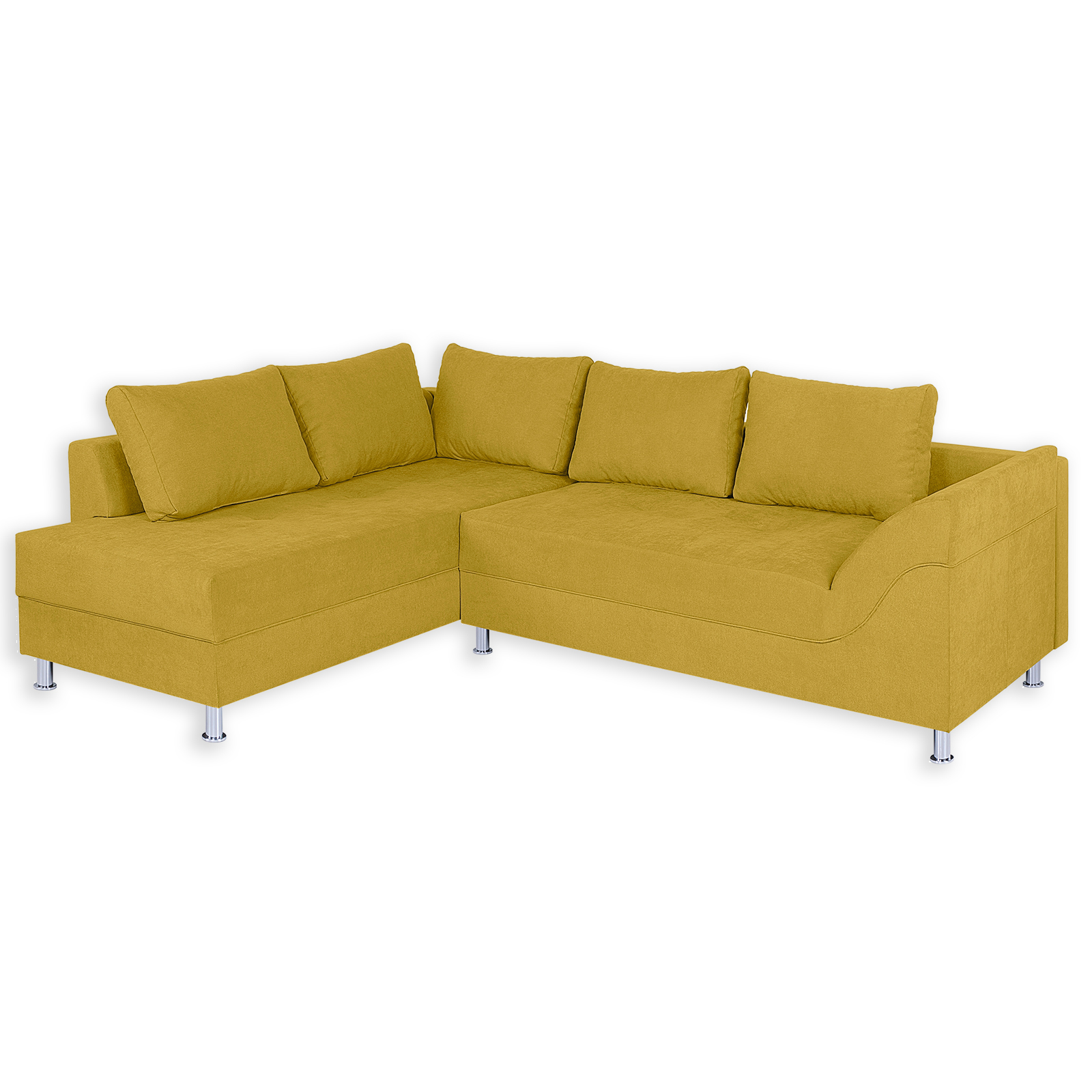 Ecksofa - melon - Bonell-Federkern - Microfaser