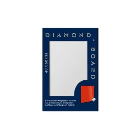 Rheita Glas Magnettafel incl. Magnete + Stift, 40 x 60 cm, weiß