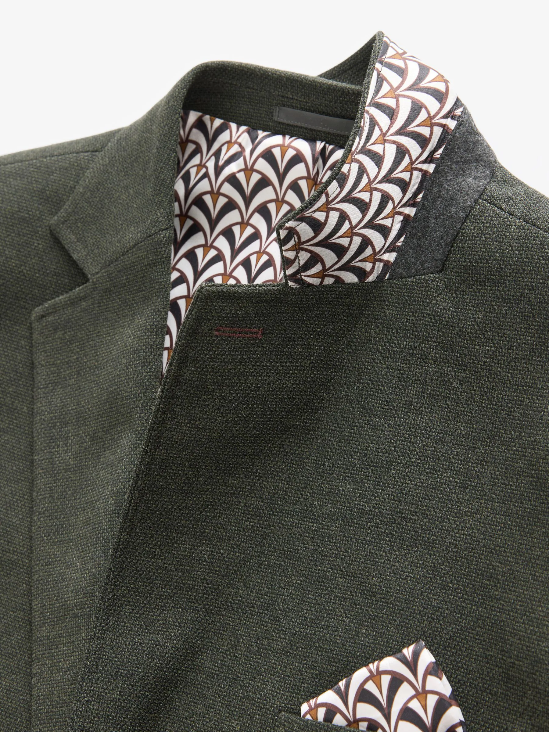 Kakigroen - Normale Pasvorm - Modieuze blazer met textuur