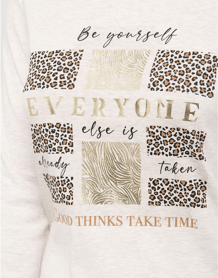 T-shirt beige 50% coton