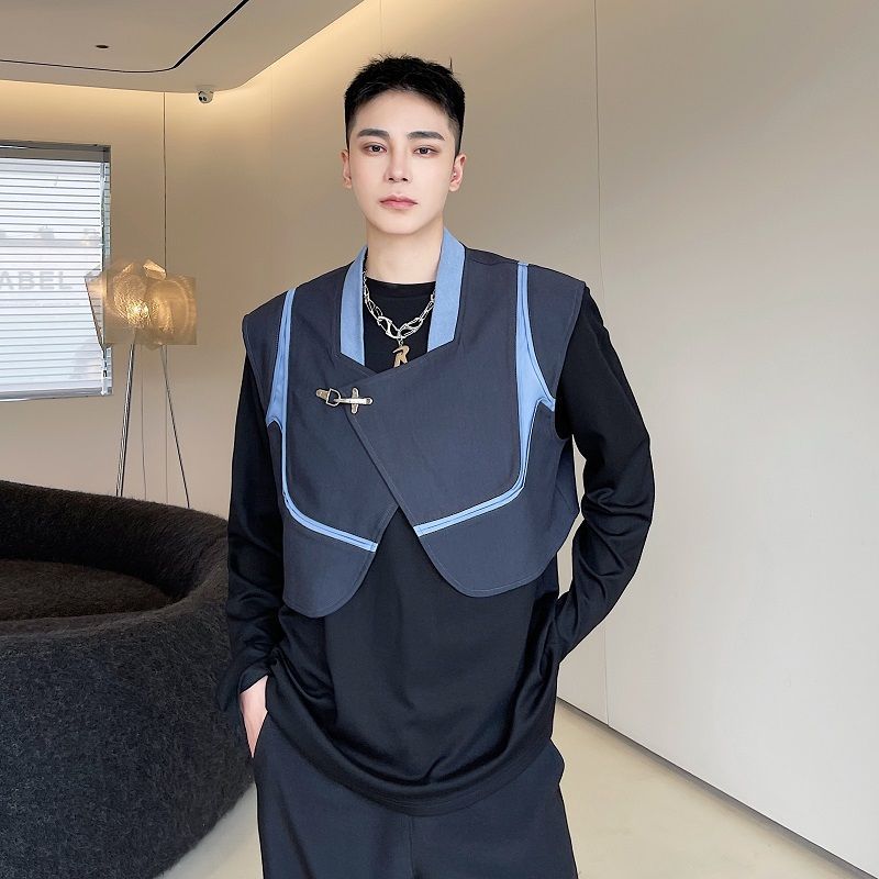 Bjorn - Tweekleurig cropped vest