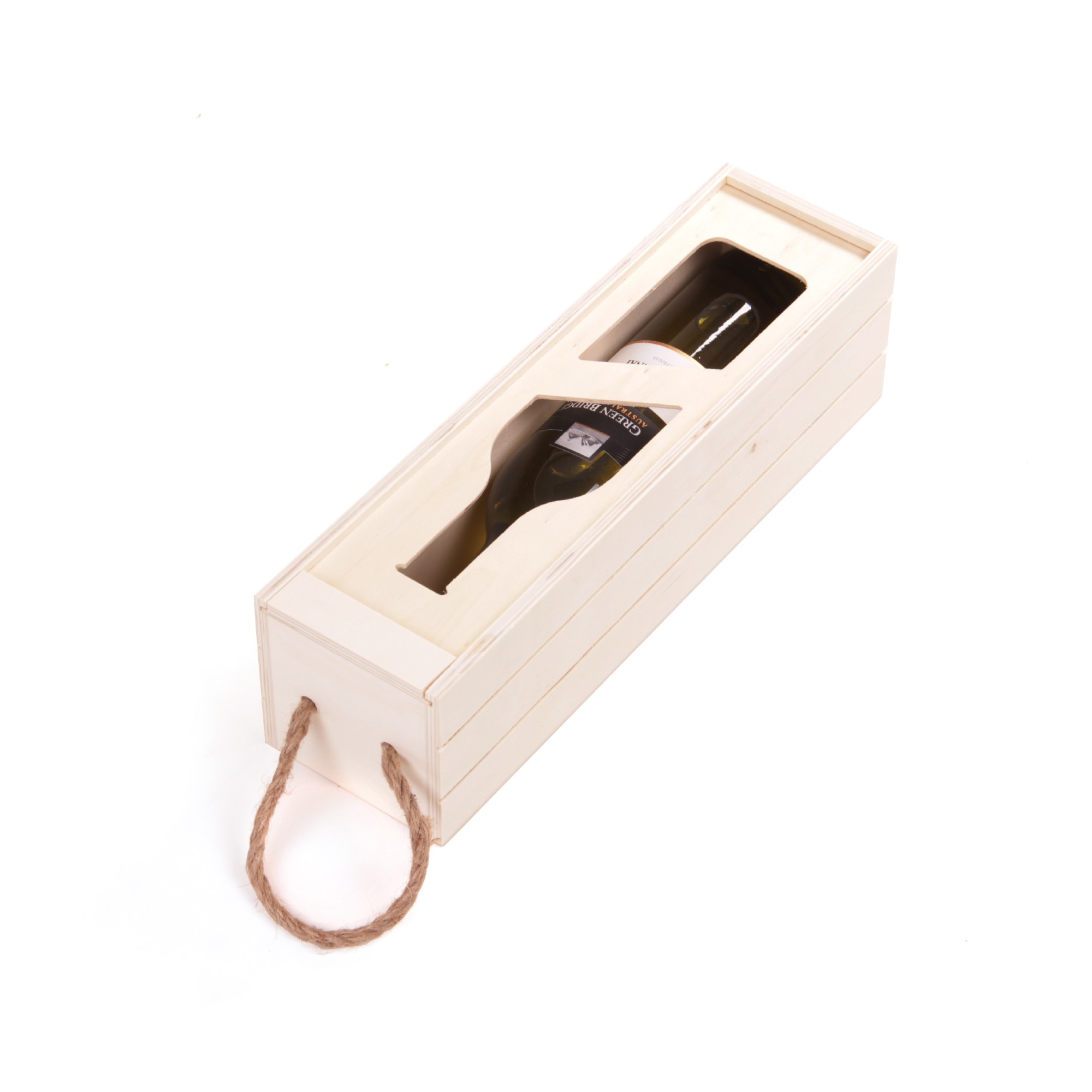 Weinflaschenbox 'Ailin', für 1 Flasche, L 35 cm, B 10 cm, H 10 cm von fischer's lagerhaus