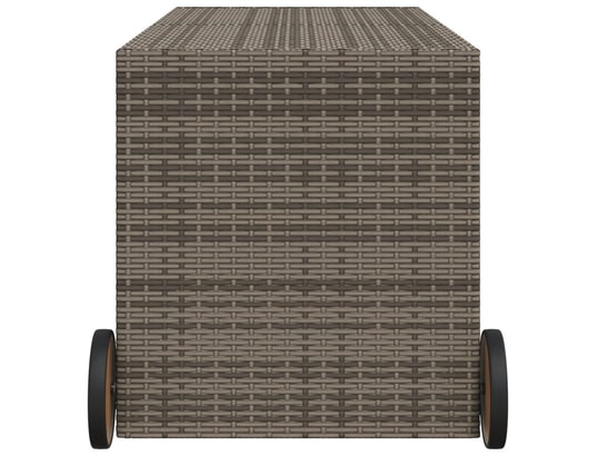 VIDAXL - Coffre Boîte de rangement de jardin et roues gris 283l résine tress...