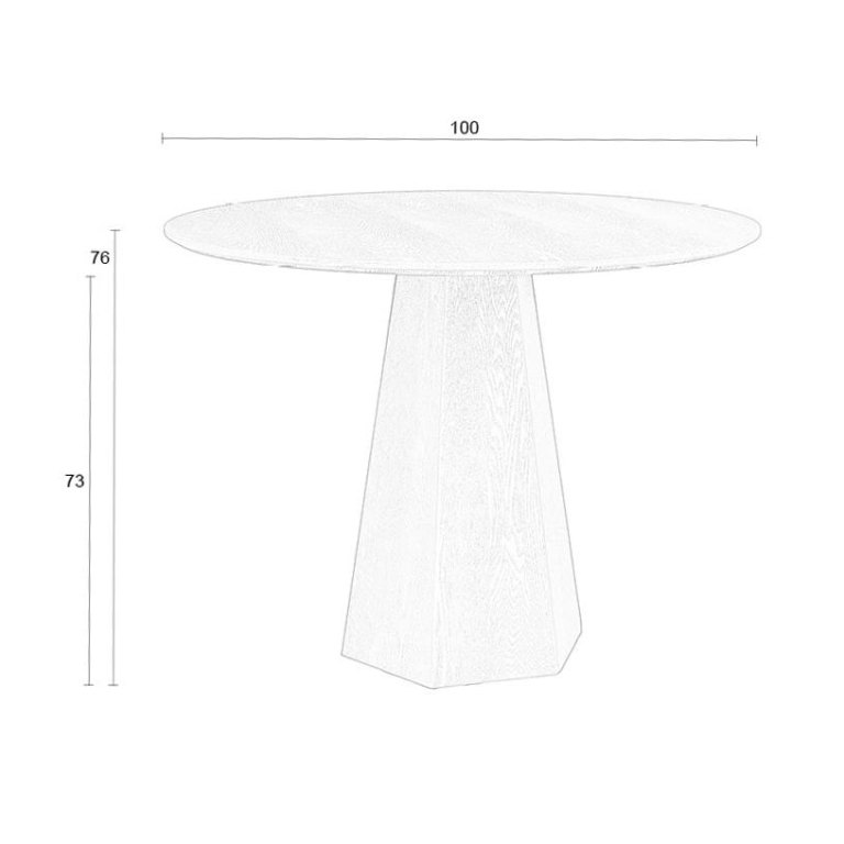 Zuiver Pilar eettafel Ø100 Black