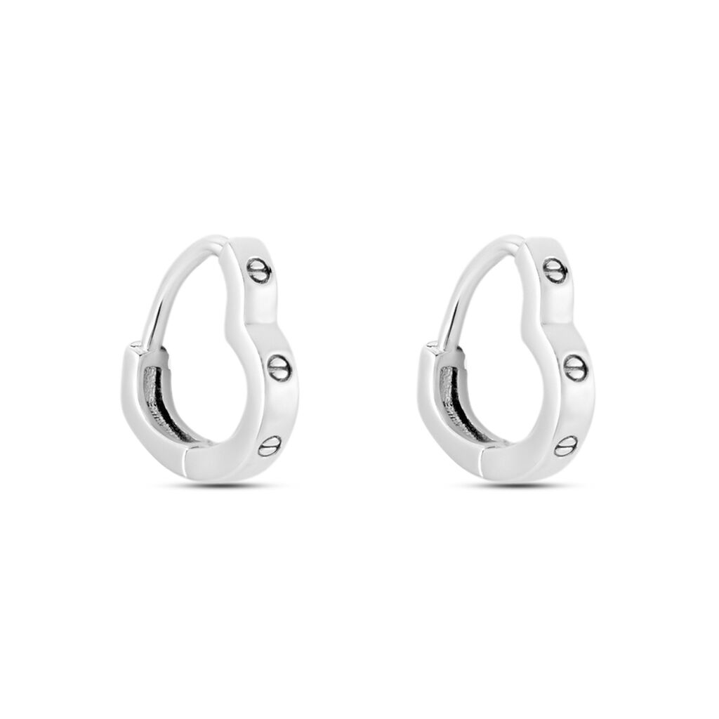 Créoles Argent Blanc Agnese