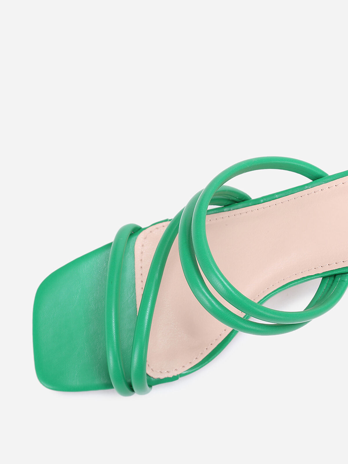 Mules à talon multi brides- Vert