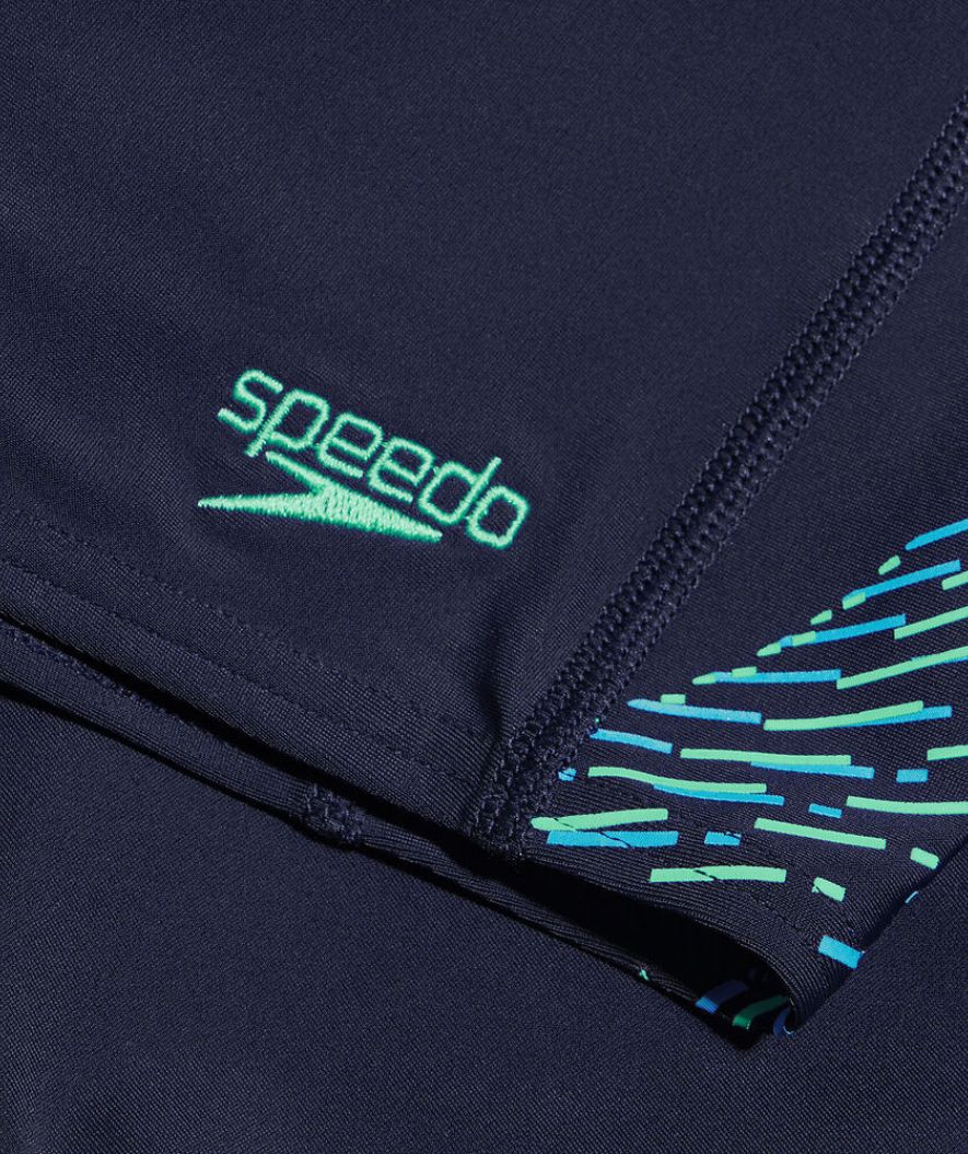 Speedo aquashorts til drenge - Plastisol Placement - Mørkeblå/grøn
