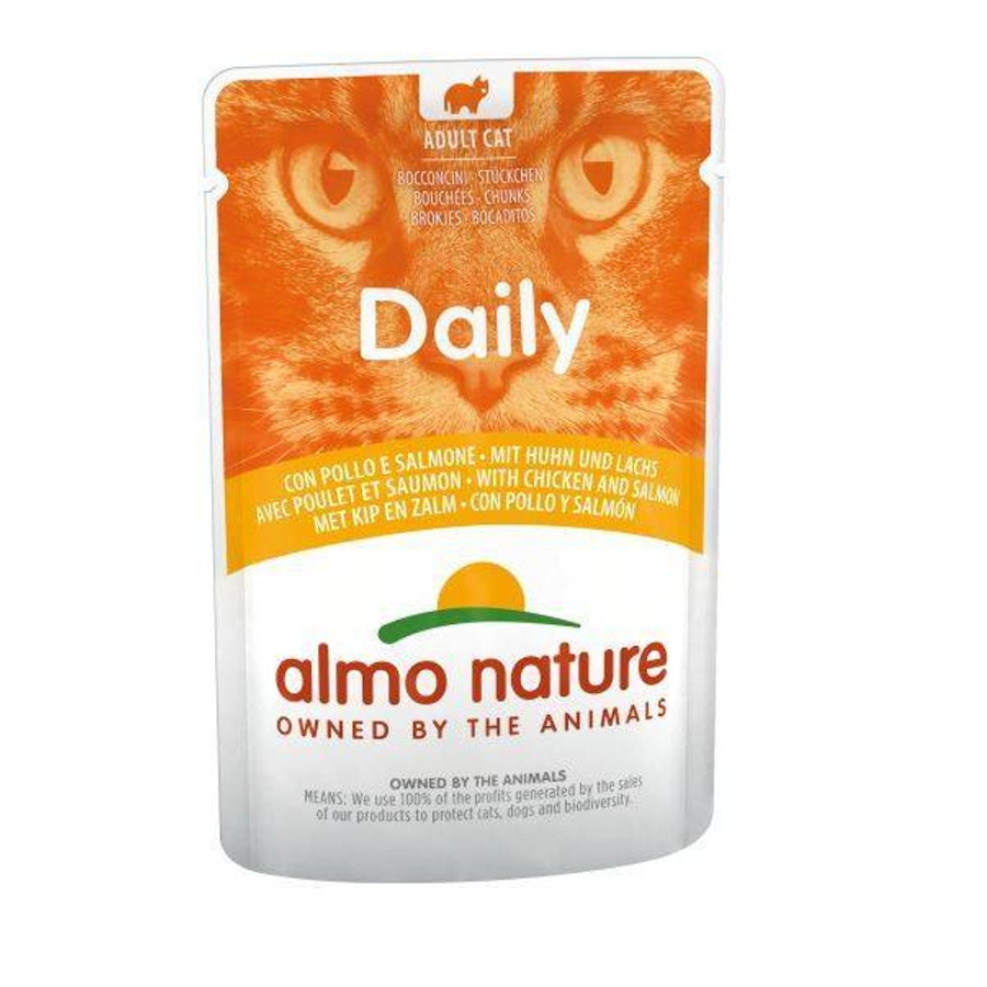 70 g Almo Nature Adult Daily Salmón para gatos