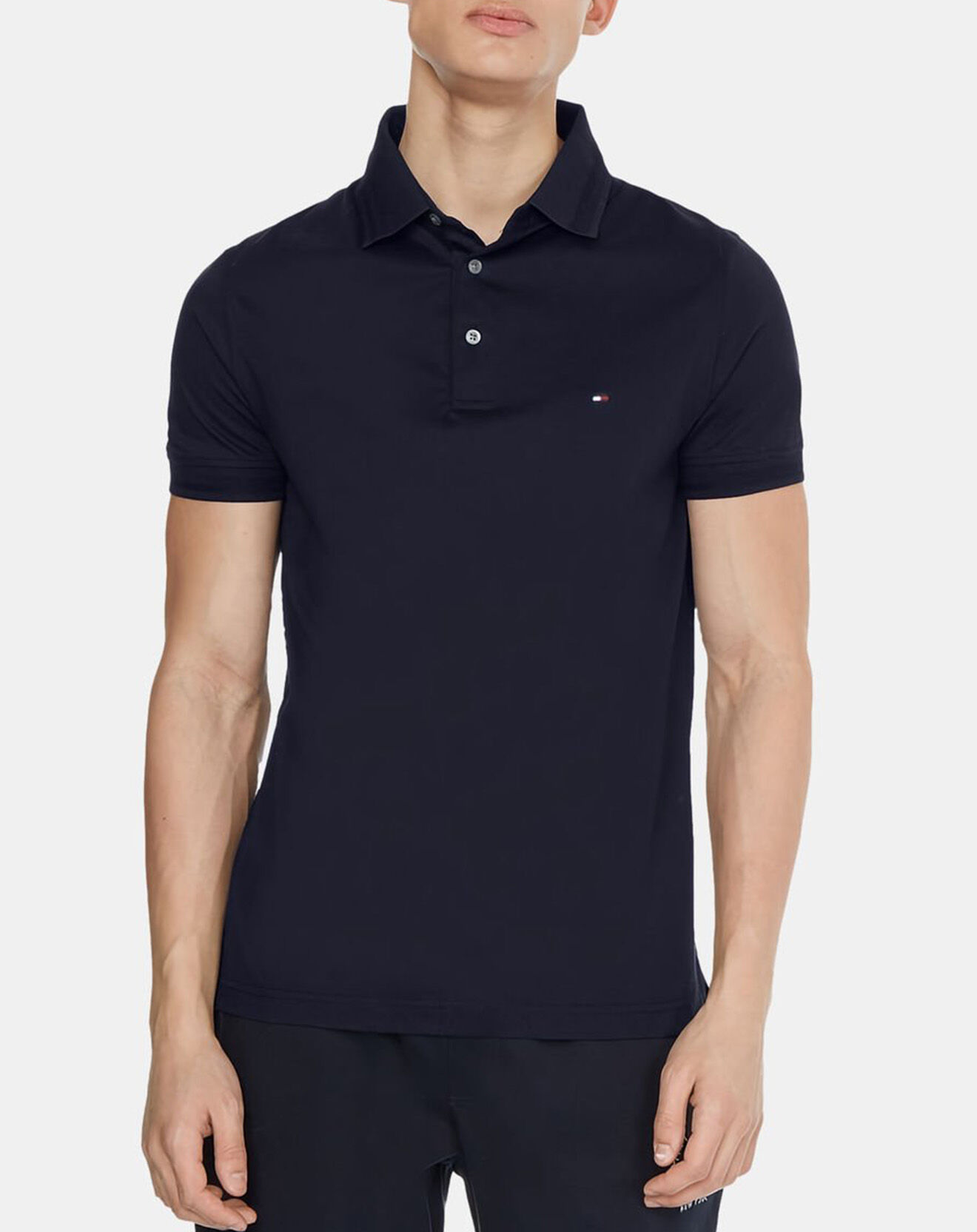 Tommy Hilfiger Polo slim Essential bleu marine