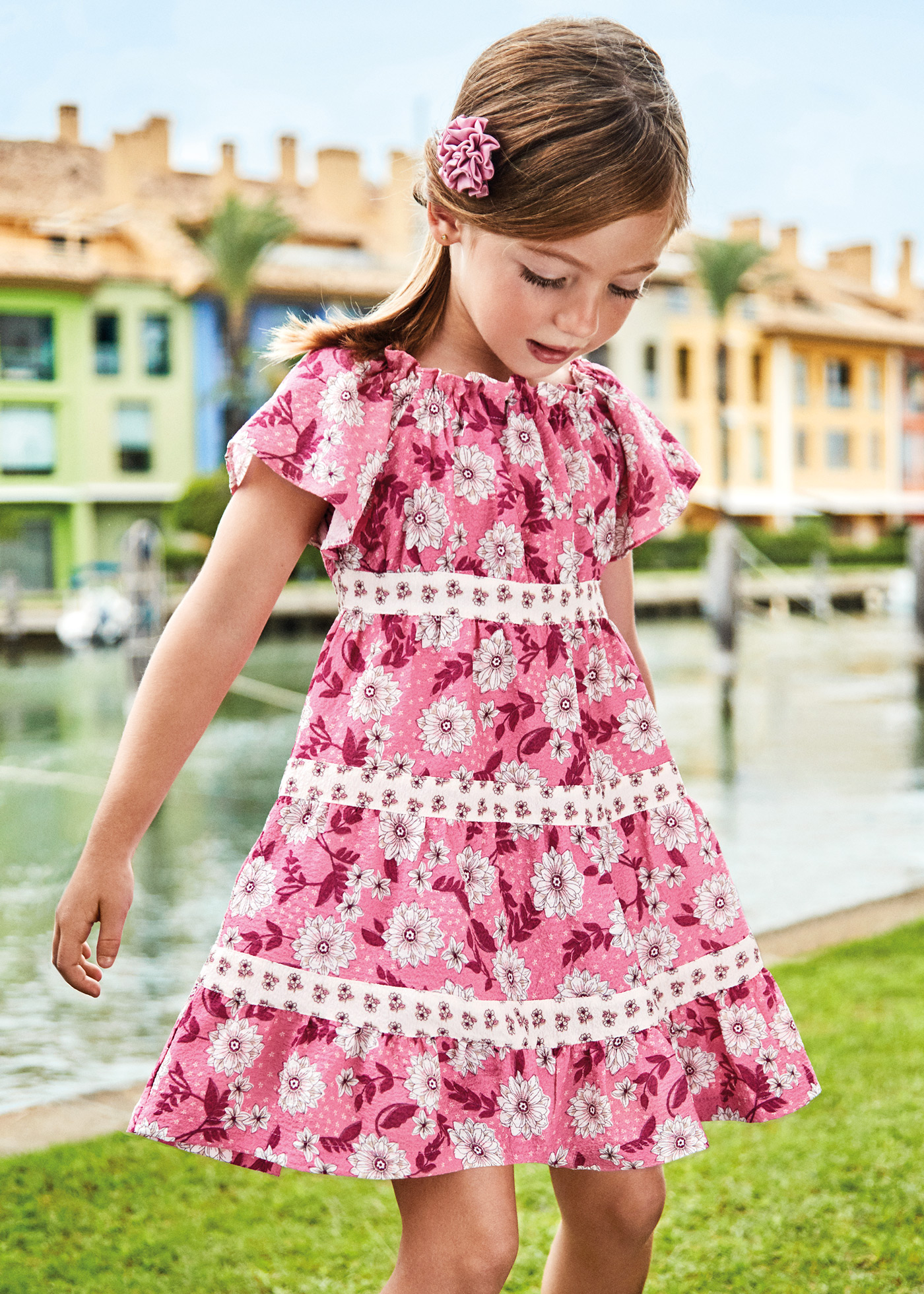Vestido estampado para meninas