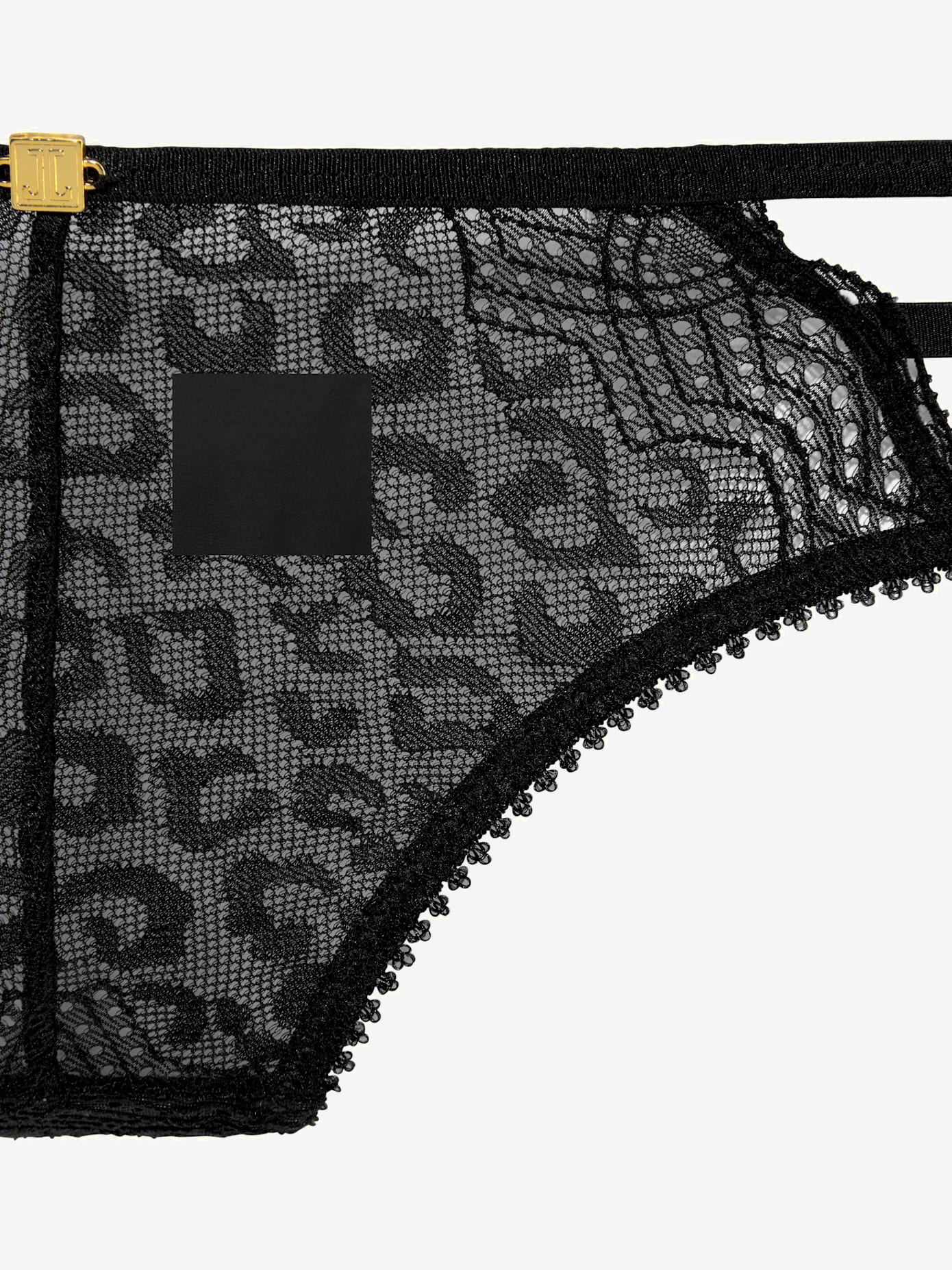 Slip rio délicate dentelle motif léopard devant et au dos